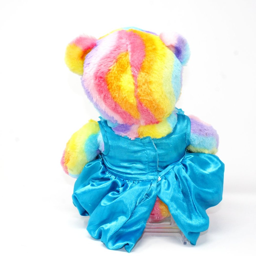 Build A Bear 2012 Rainbow Pride Stripe Pink Ballerina Dress Stuffed Plush 18" - Picture 2 of 5